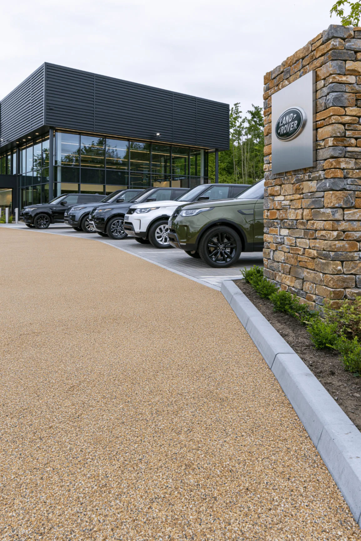 Car Parks detail showing resin bound surface by SureLay UK