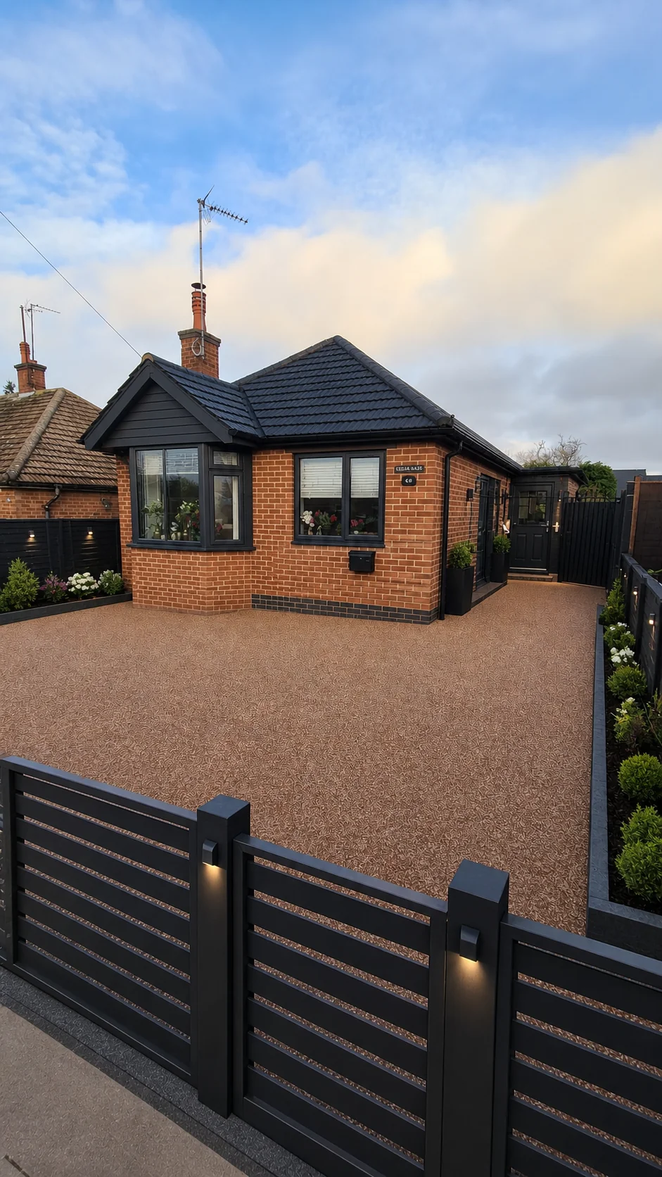Resin bound driveway installed in Daltex Carnival finish