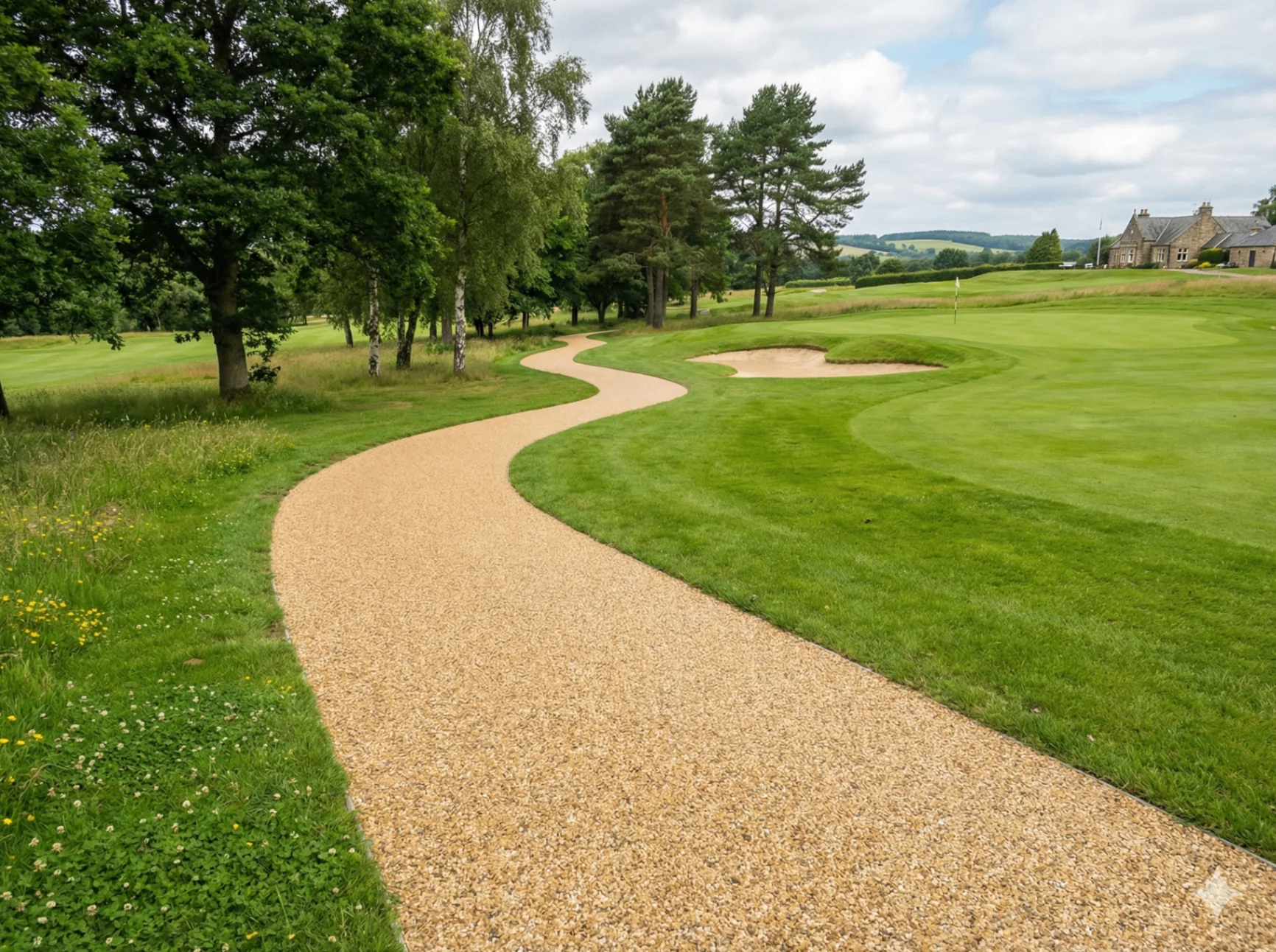 Resin bound pathway at a golf course installed by SureLay UK