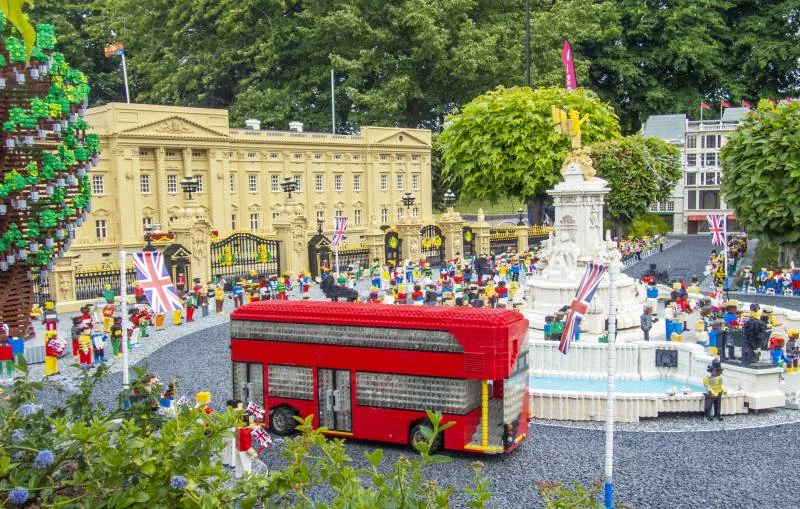 LEGOLAND Miniland Buckingham Palace exhibit with resin bound walkways