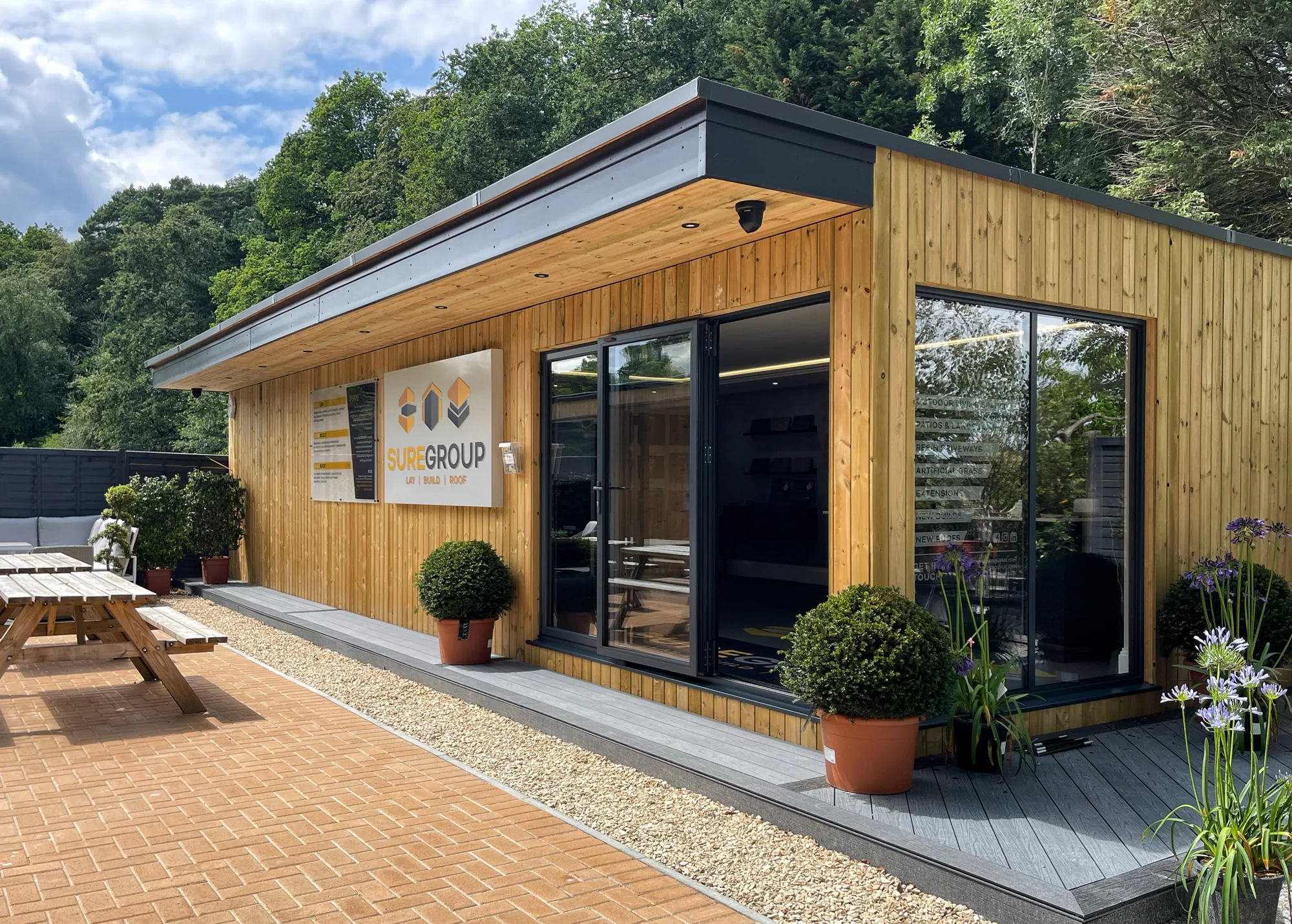 SureLay UK showroom entrance at Oaktree Garden Centre in Warfield, Bracknell